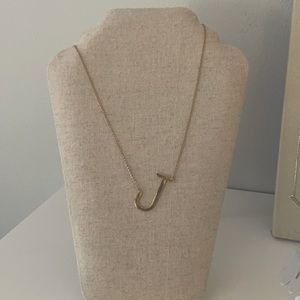 Boutique large initial “J” necklace